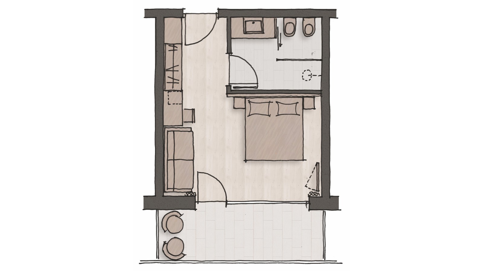 Double room Deluxe "Vernatsch" - floor plan