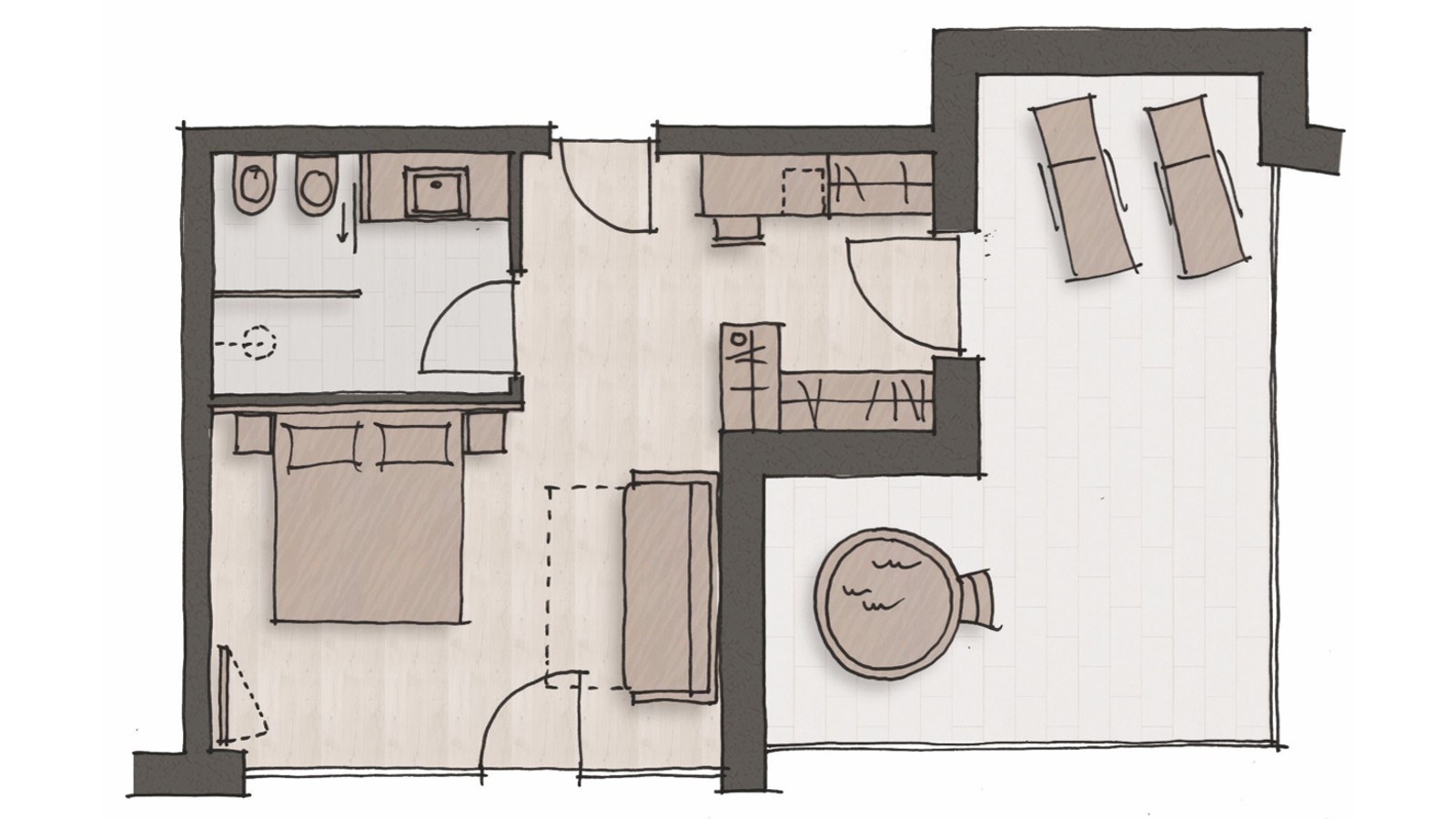 Junior Suite "Golden Delicious" - floor plan