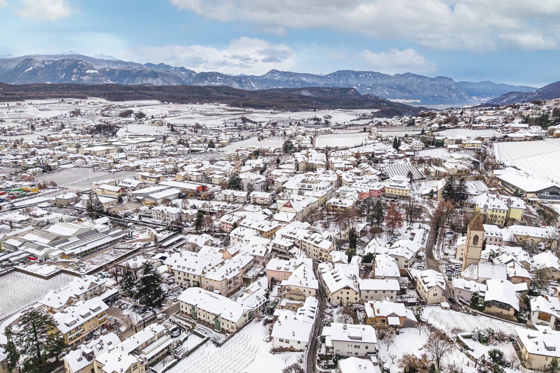 Eppan nach Schneefall, alles weiss