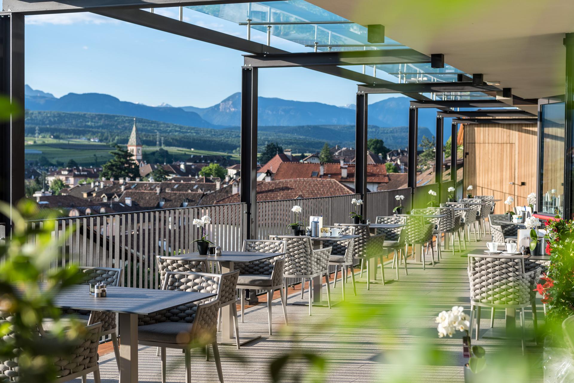 Sonnenterasse im Hotel Christof