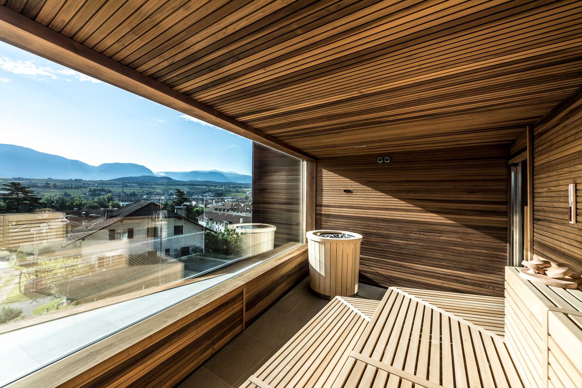 Sauna finlandese con vista panoramica