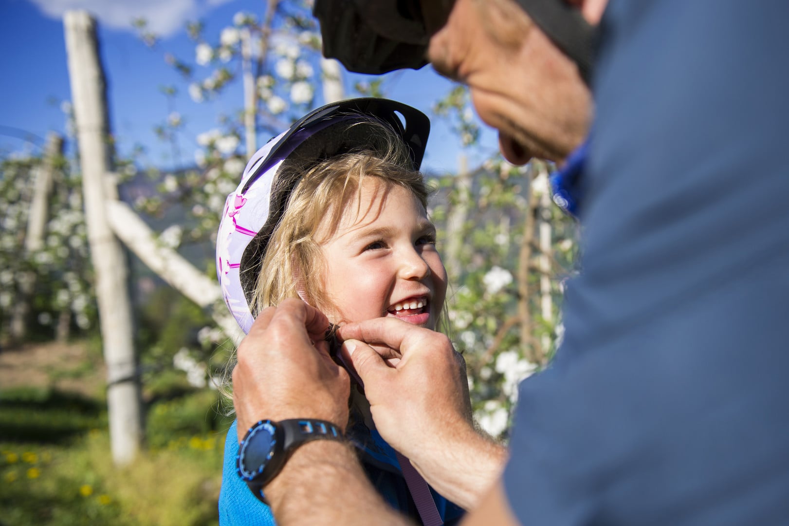A helmet is important when cycling