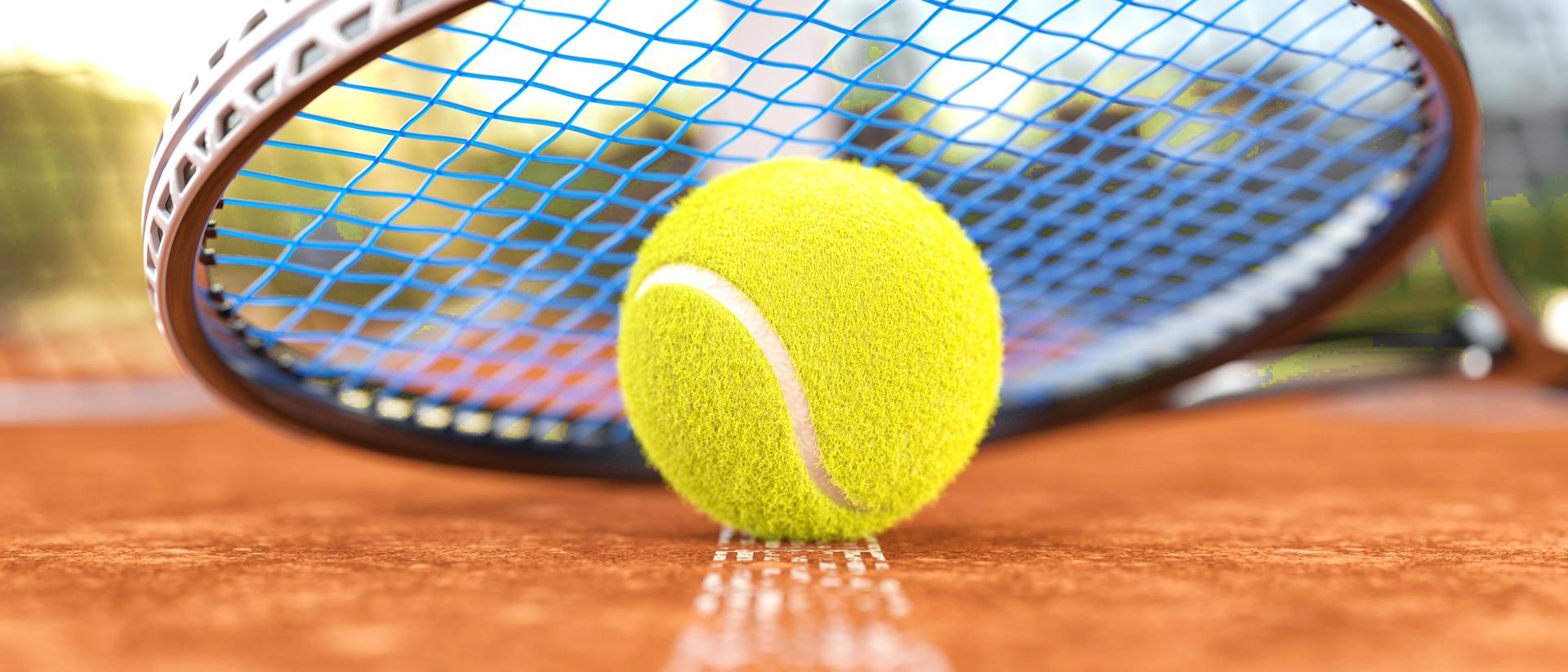Tennisschläger mit Ball